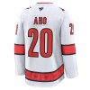 Carolina Hurricanes Trikot Fanatics Premium Sebastian Aho 2024-25 Weiss Auswärts - Herren